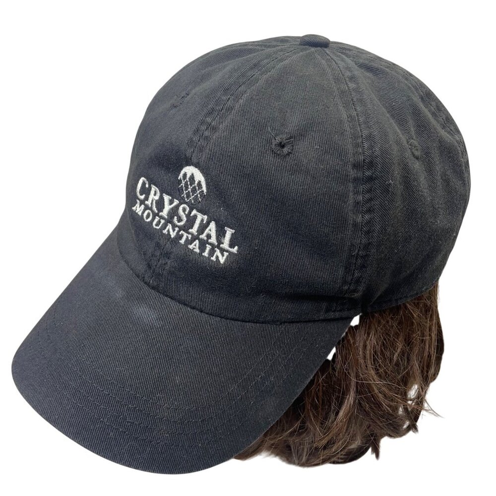 Crystal Mountain Ski Golf Resort Staff Washed Out Black Baseball Cap By Ahead - Picture 7 of 12